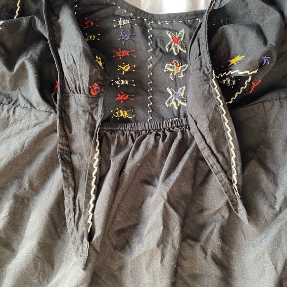 Madewell Embroidered Tie-Back Cutout Top Large - Picture 5 of 7